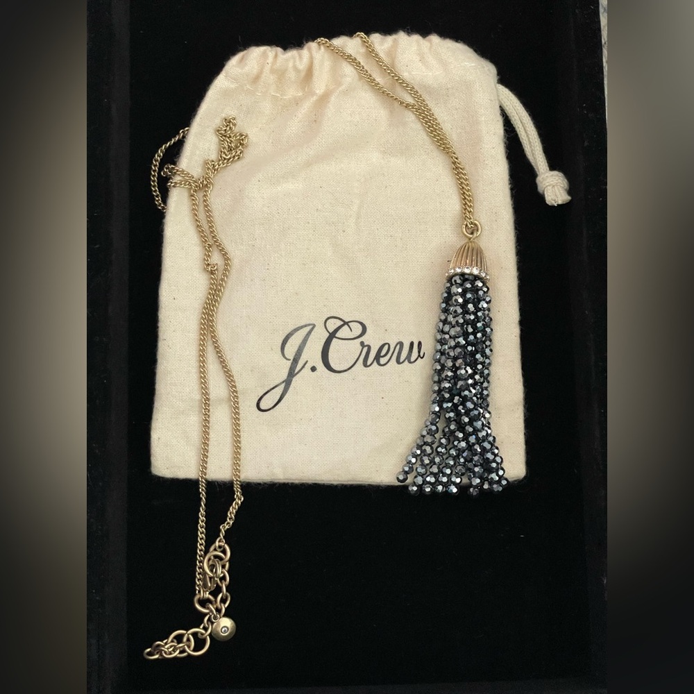 J Crew Sparkle Tassel Pendant Necklace - Picture 9 of 13